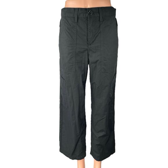 Agolde Women's Black High Waisted Utility Cropped Wide Leg Denim Jeans Size 25 - Picture 1 of 5
